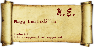 Magy Emiliána névjegykártya